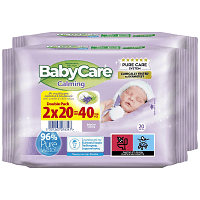 Babycare Calming Μωρομάντηλα Double Pack 2x20τεμ