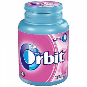 Orbit Τσίχλες Bubblemint Μπουκάλι 64gr 46τεμ