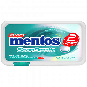 Mentos Clean Breath 2hrs Wintergreen 21gr