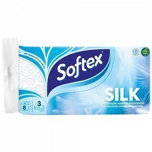Softex Silk Χαρτί Υγείας 3 φύλλων 8άρι 0,760kg