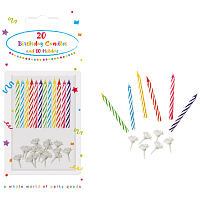 Κεριά Γενεθλίων Decorata 20+10 Βάσεις