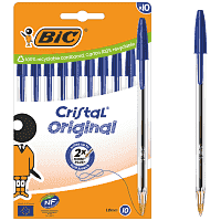 Bic Cristal Στυλό Med Box 10τεμ Blue