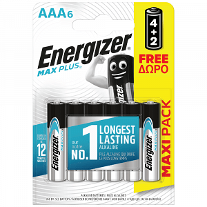 Energizer Μπαταρίες Max Plus AAA BP6 (4+2 Δώρο)