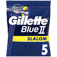 Gillette Blue Ii Slalom Ξυραφάκια Mε Κινούμενες Κεφαλή 5τεμ