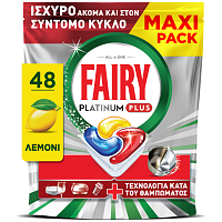 Fairy Platinum Plus Ταμπλέτες Πλυντηρίου Πιάτων Anti Dull XXL 48τεμ