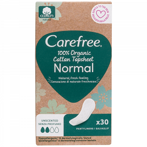 Carefree Organic Normal Σερβιετάκια 30 Τεμάχια