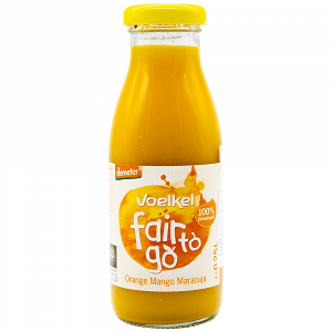 Voelkel Χυμός Πορτοκάλι Μάνγκο Φρούτα Πάθους Bio Fair To Go 250ml