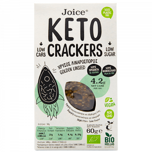 Joice Keto Cracker Χρυσός Λιναρόσπορος Bio 60gr