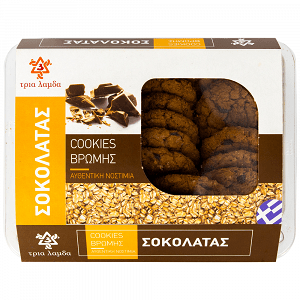 Τρία Λάμδα Cookies Βρώμης Σοκολάτας 220gr