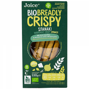 Joice Breadly Crispy Κριτσίνια Με Σπανάκι Bio 120gr