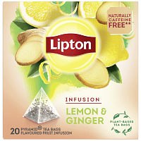 Lipton Τσάι Πυραμίδα Ginger Lemmon 20 φακελάκια 40gr