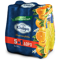 Κλιάφα Πορτοκαλάδα Φιάλη 330ml (5+1 Δώρο)