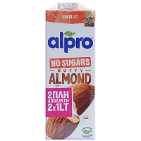 Alpro Ρόφημα Αμυγδάλου Ζωρίς Ζάχαρη Οικονομική Συσκευασία 2lt