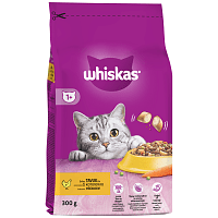 Whiskas Adult Ξηρά Τροφή Γάτας Κοτόπουλο 300gr