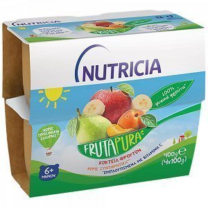 Nutricia Frutapura Κοκτέιλ Φρούτων 100gr (4τεμ)