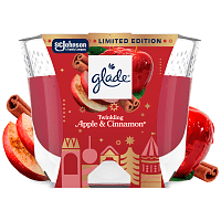 Glade Large Candle Twinkling Apple & Cinnamon 204gr