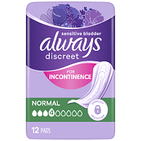 Always Discreet Σερβιέτες Ακράτειας Normal 12τεμ