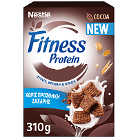 Nestle Fitness Protein Δημητριακά Κακάο Χωρίς Ζάχαρη 310gr