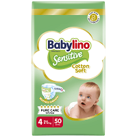 Babylino Sensitive Πάνες 50τεμ Νο4 Οικονομική Συσκευασία (8-13Kg)