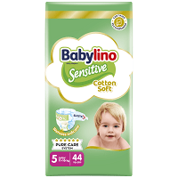 Babylino Sensitive Πάνες 44τεμ Nο5 Οικονομική Συσκευασία (11-16Kg)