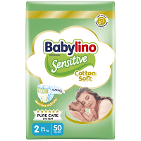 Babylino Sensitive Πάνες 50τεμ Νο2 Οικονομική Συσκευασία (3-6Kg)