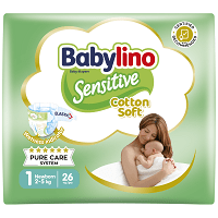 Babylino Sensitive Newborn Πάνες No 1 2-5Kg 26 Τεμάχια