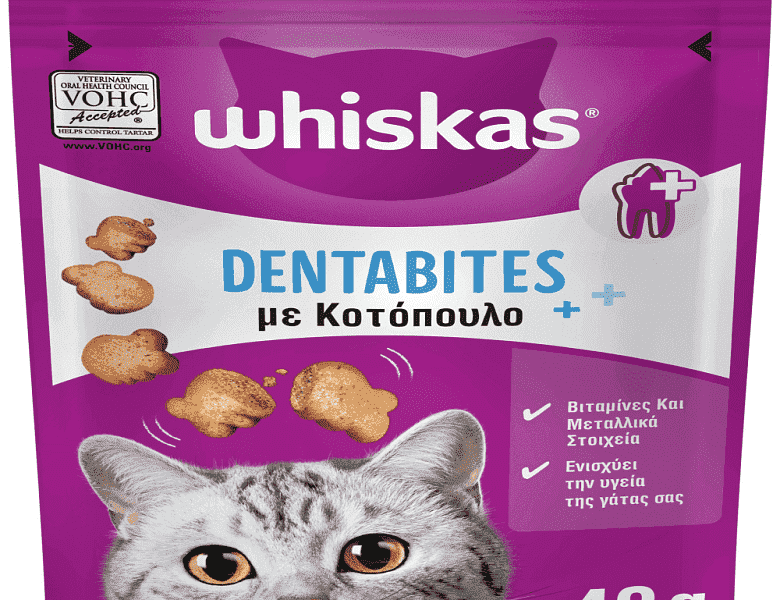 Whiskas Dentabites Τροφή Για Γάτες Με Κοτόπουλο 40gr | mymarket.gr