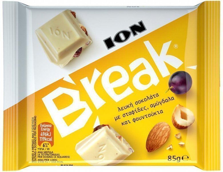ΙΟΝ BREAK Λευκή Mε Ξηρούς Καρπούς 85gr | mymarket.gr