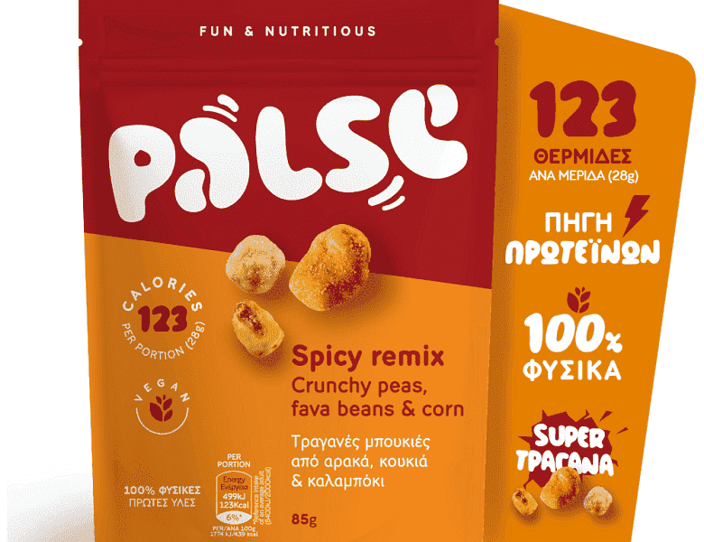 Palse Palse Spicy Remix Τραγανές Μπουκιές Από Αρακά, Κουκιά & Καλαμπόκι 85gr ...