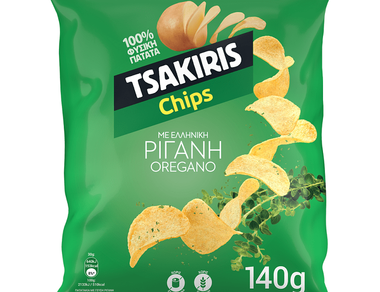 Taskiri Tsakiris Chips Με Ρίγανη 140gr | mymarket.gr