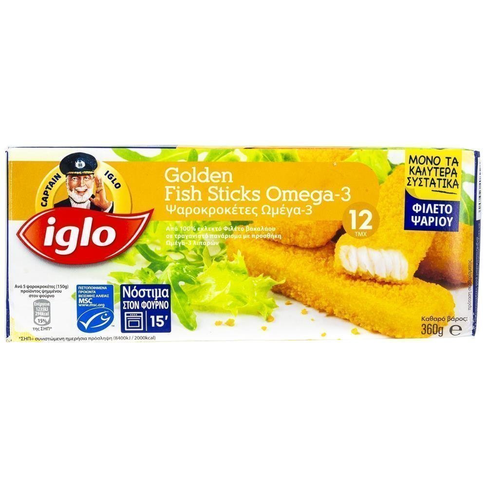 Captain Iglo Fish Sticks Κατεψυγμένα 360gr mymarket.gr