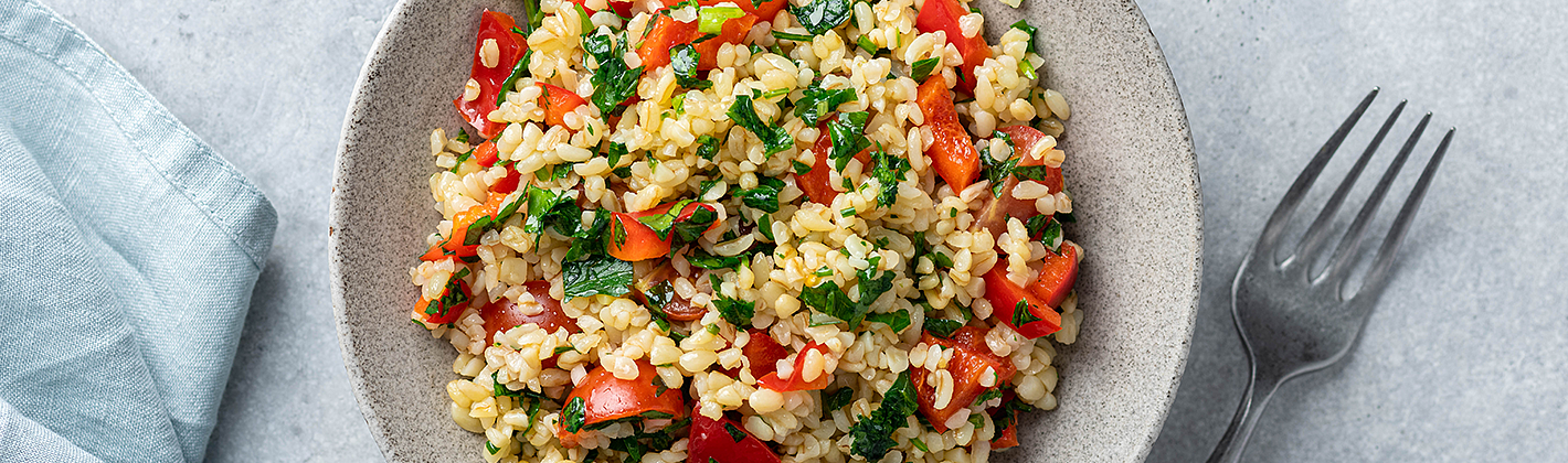 Σαλάτα πλιγούρι με ψητά λαχανικά