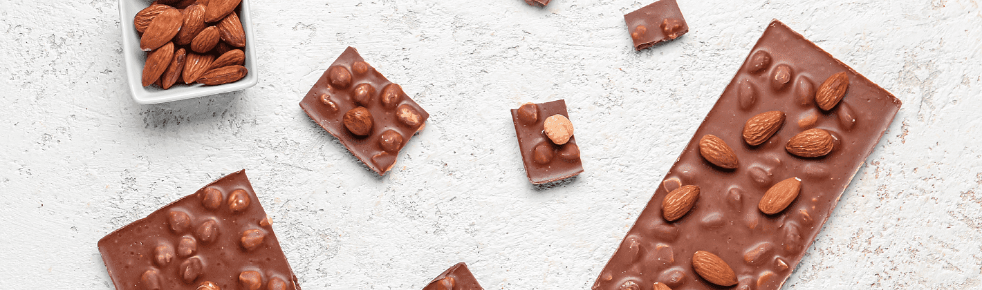 Καραμελωμένοι ξηροί καρποί με σοκολάτα