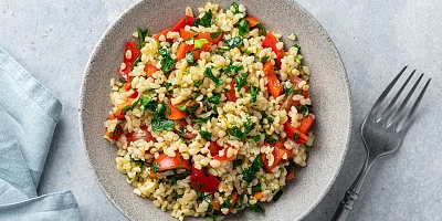 Σαλάτα πλιγούρι με ψητά λαχανικά image